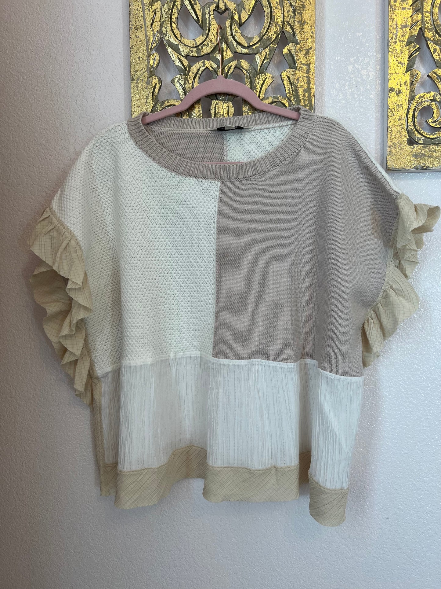 Faith Ruffle Knit Sweater Top