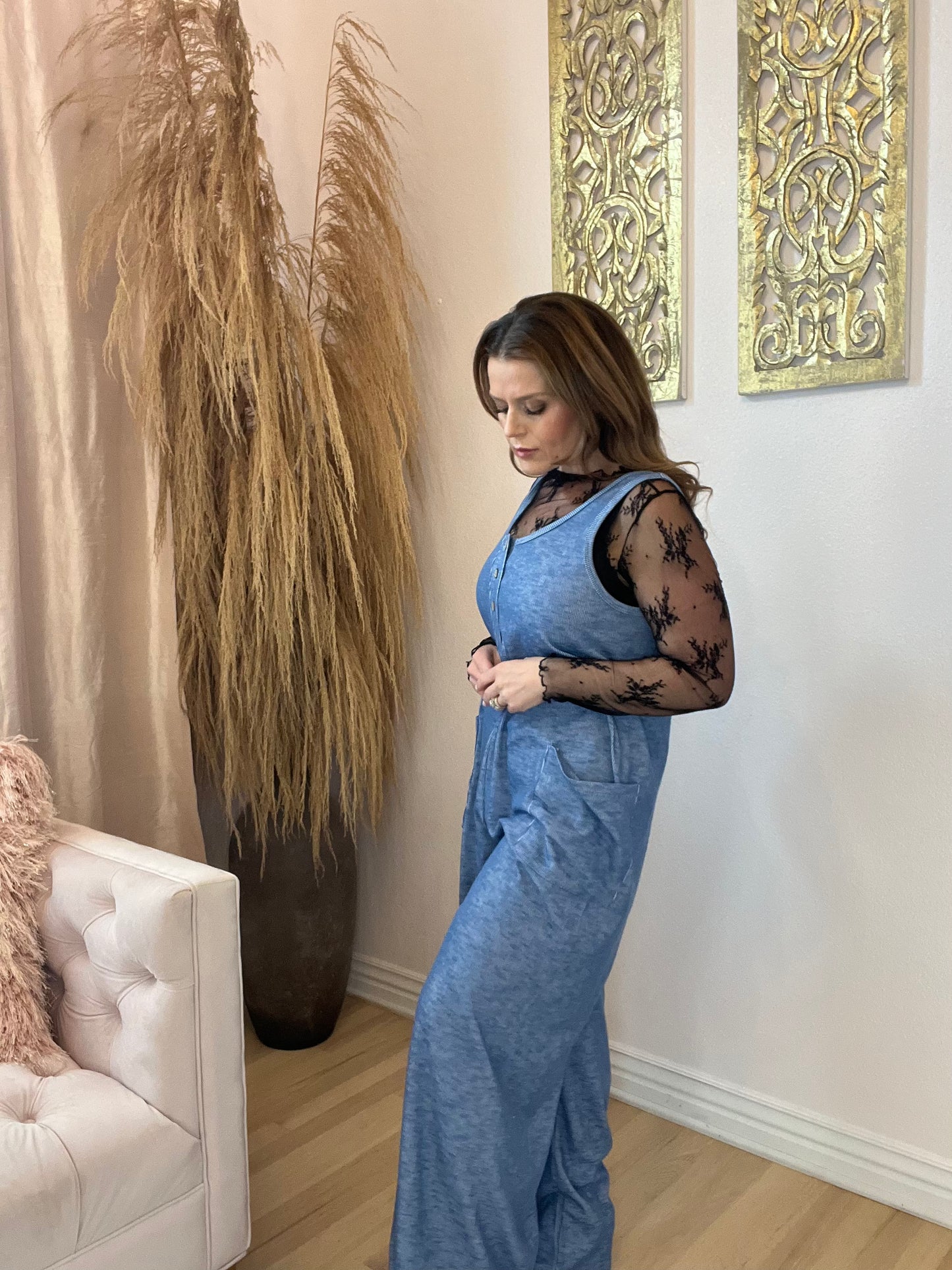 Dusty Blue Jumpsuit