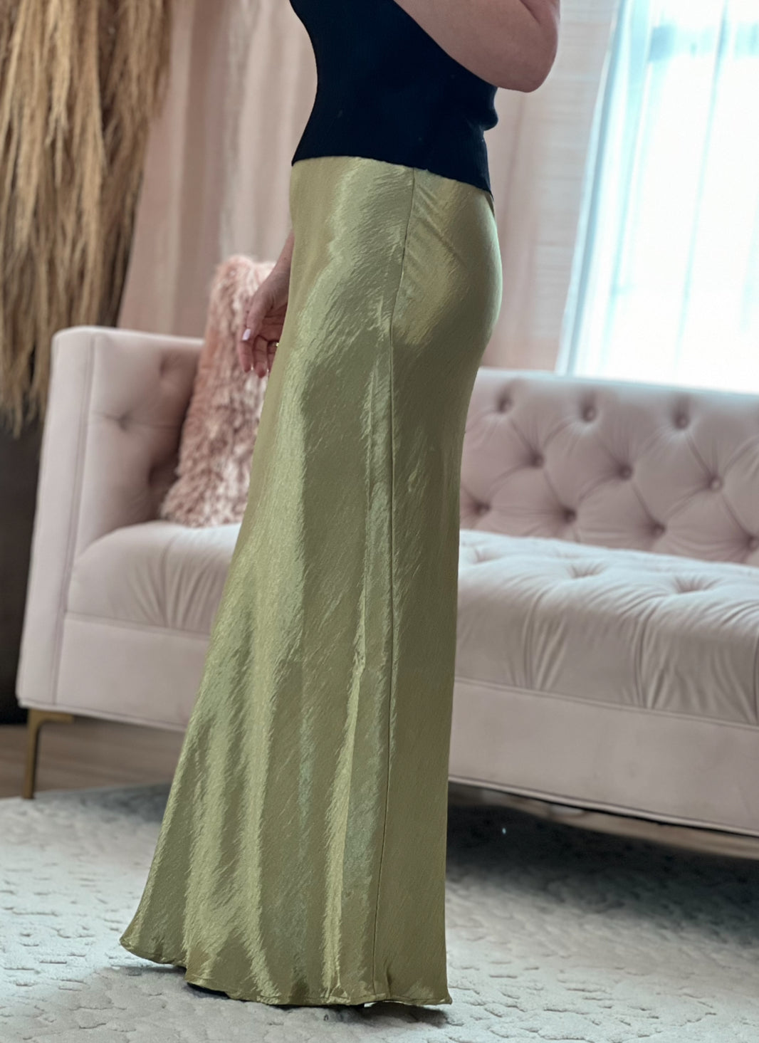 Valeria Satin Skirt