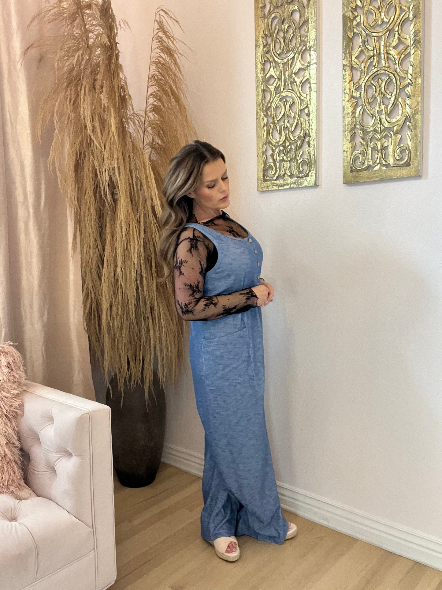 Dusty Blue Jumpsuit