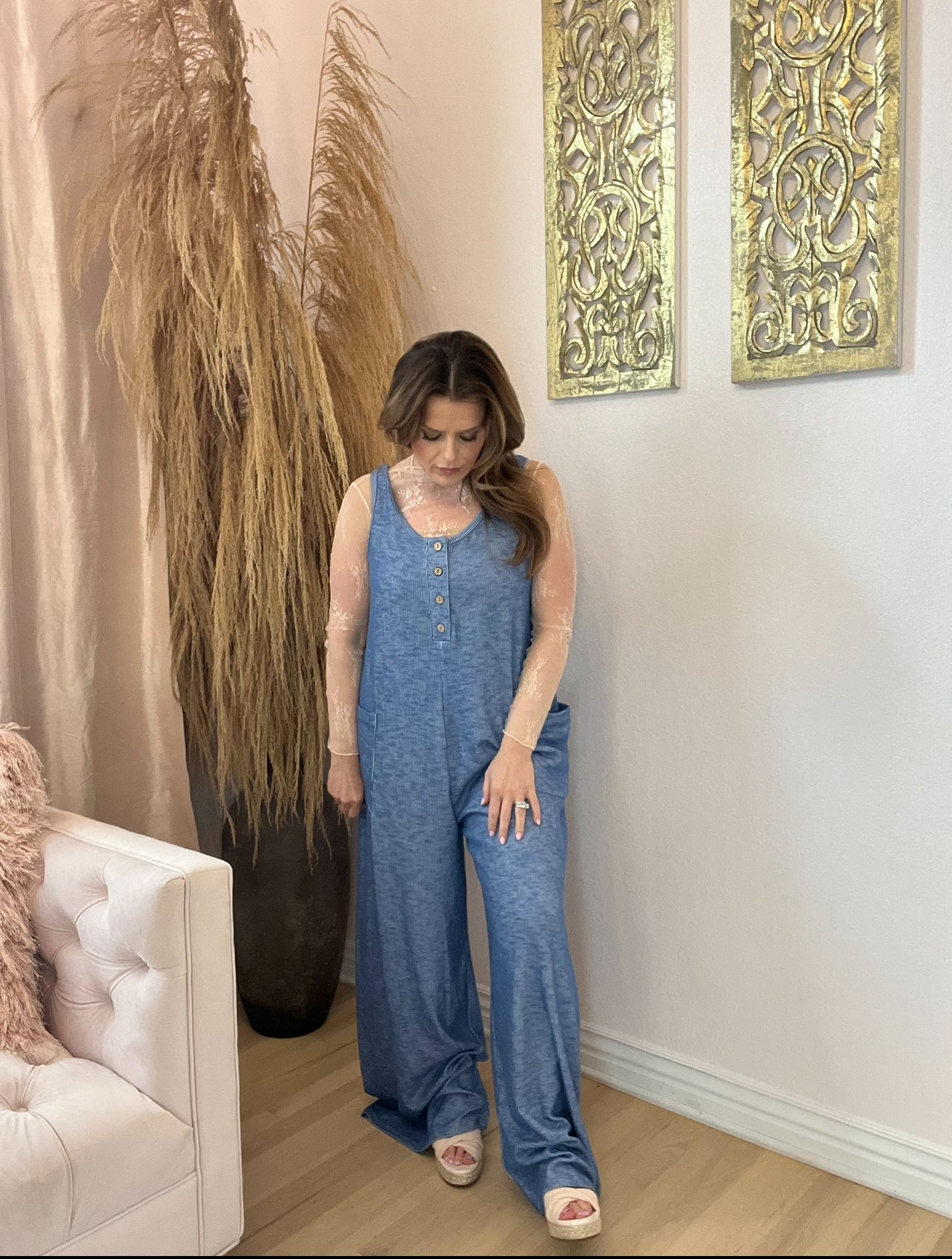 Dusty Blue Jumpsuit