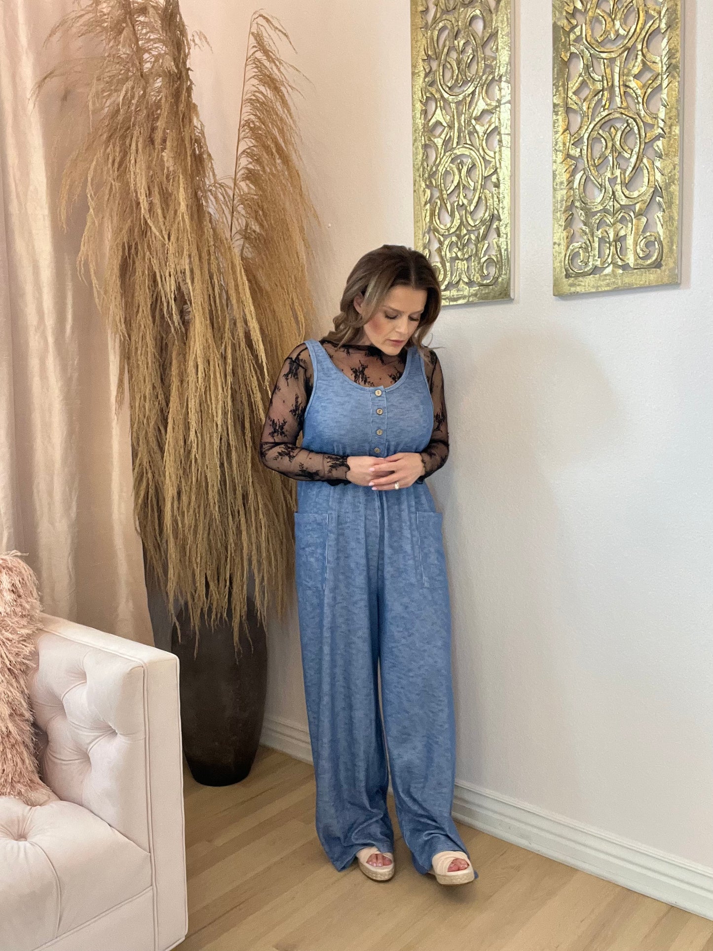 Dusty Blue Jumpsuit