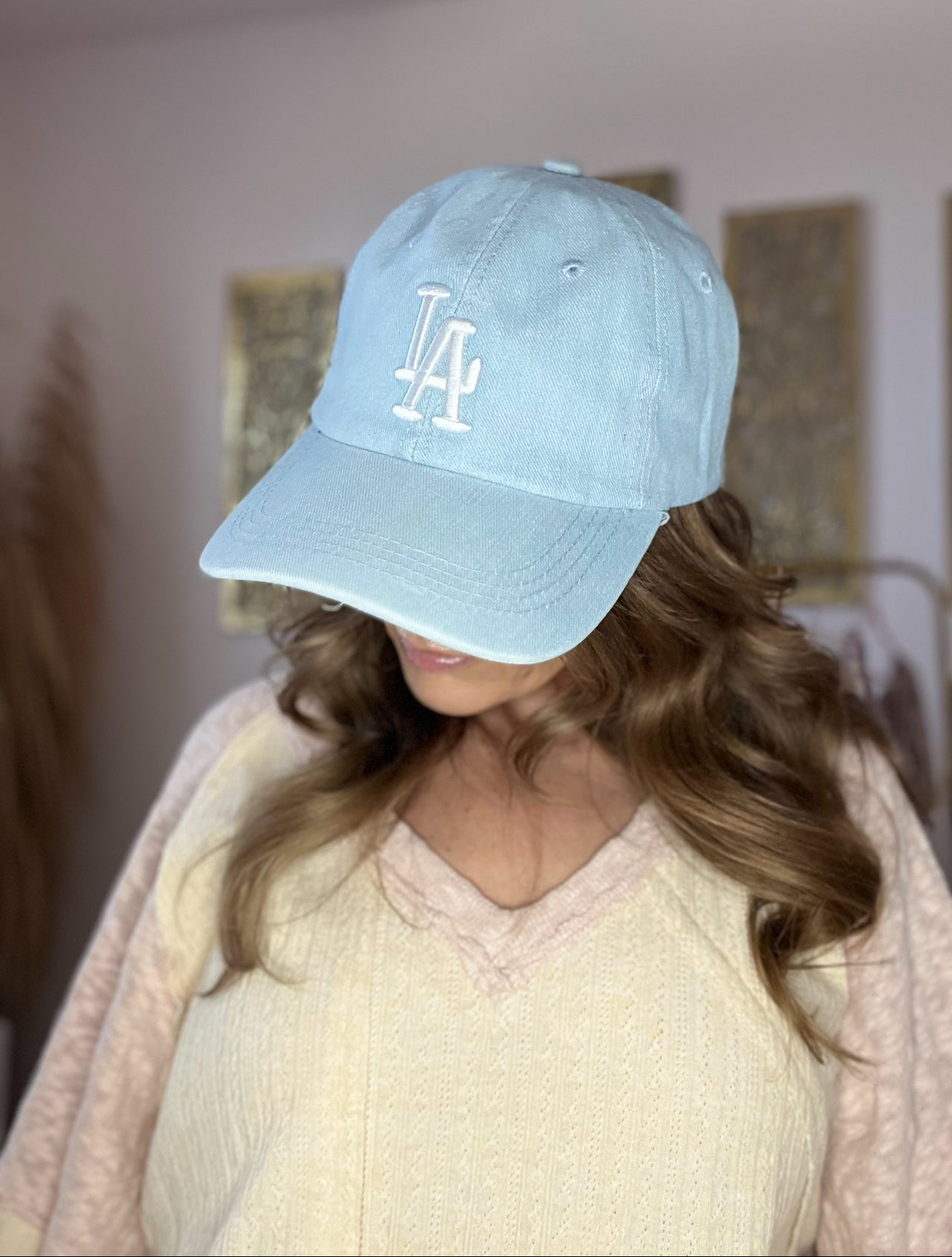 LA Baseball Cap - Denim Light Blue