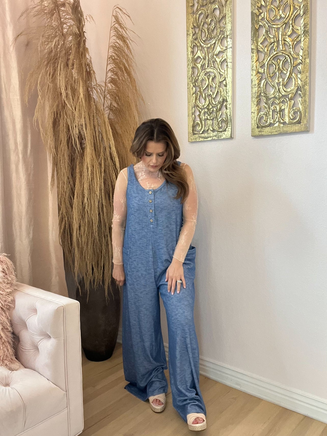 Dusty Blue Jumpsuit